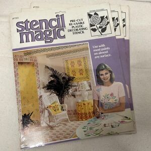 Stencil Magic 3 #1103 Giant Mums Pre-Cut‎ Re-Usable Plastic Decorating Stencils